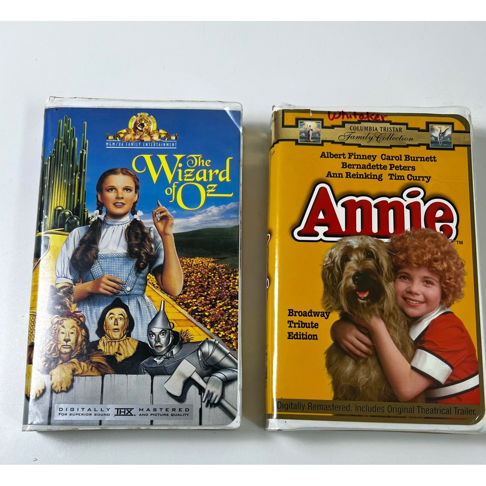 The Wizard of Oz Annie Little Women VHS Movies Family‎ Entertainment 1990s